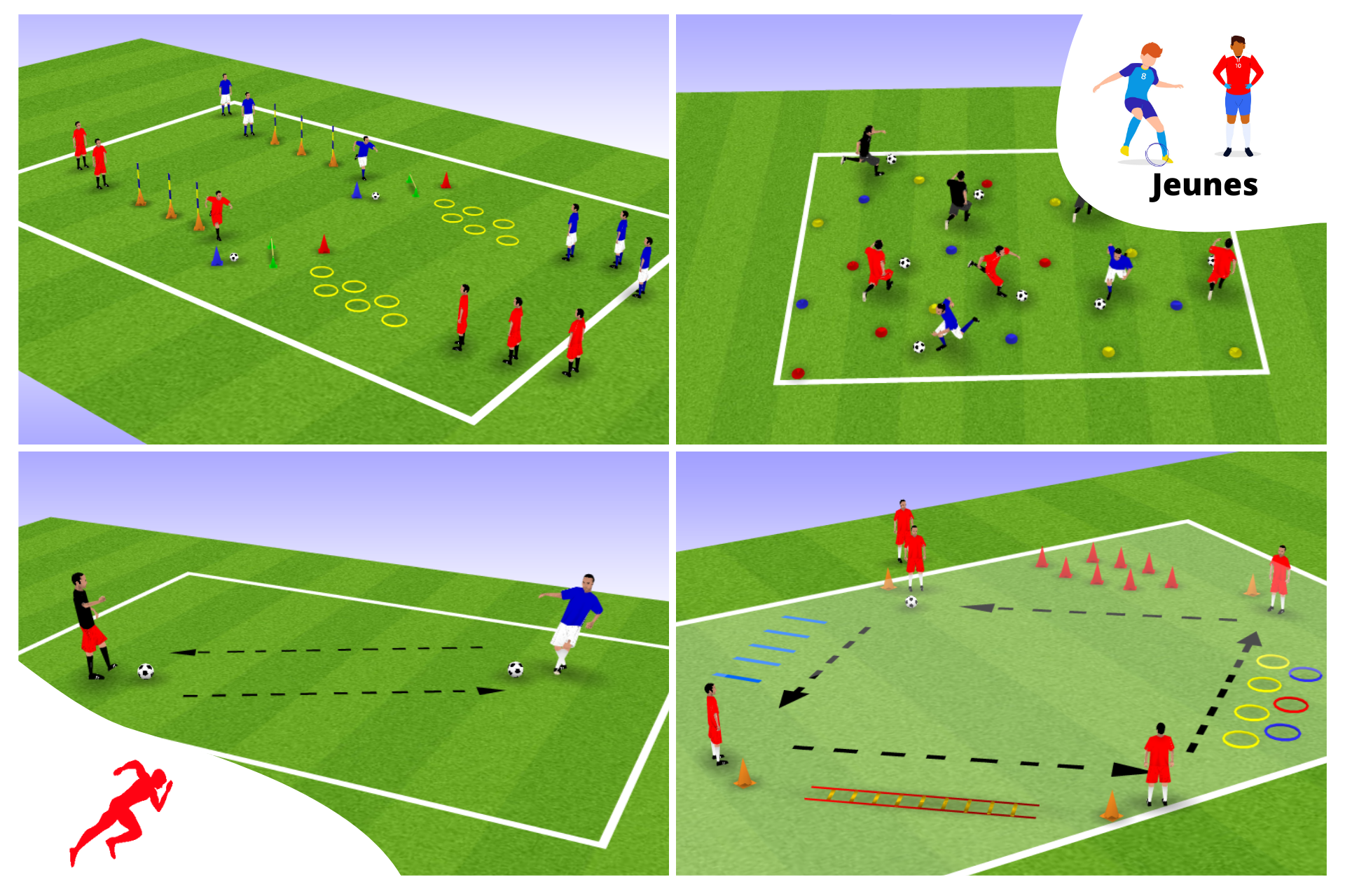 150 exercices pour développer la motricité et la coordination U8 - U12 - preparationphysiquefootball-shop.com