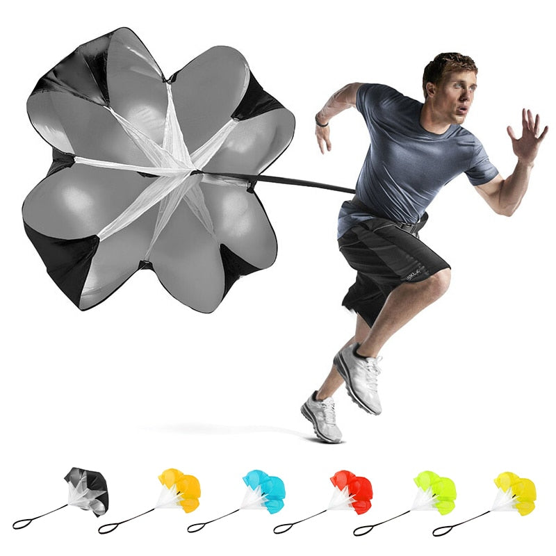 Parachute D'entraînement Running/football - 100x150 Cm - Résistance Ajustable Pour Vitesse Et Puissance - 1